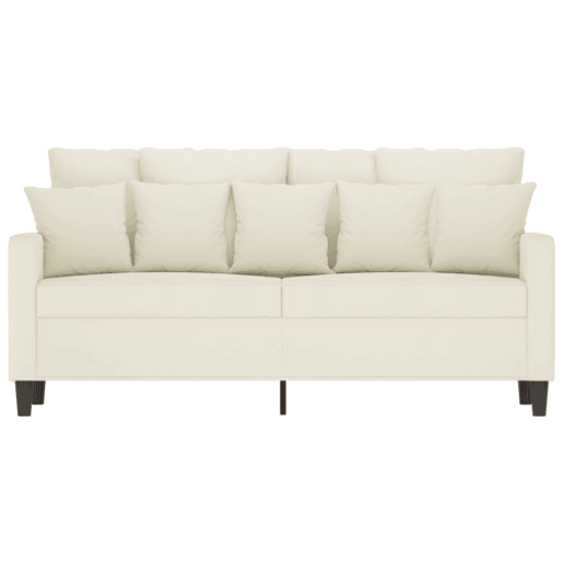 Sofá de 2 lugares - Sofá fixo veludo 140 cm cor creme