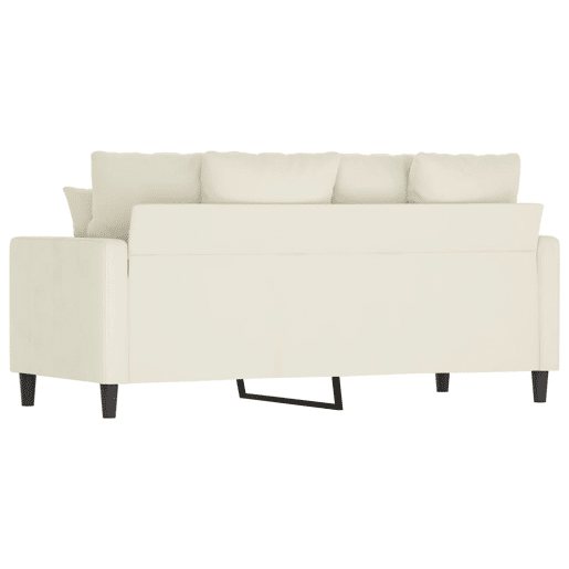 Sofá de 2 lugares - Sofá fixo veludo 140 cm cor creme