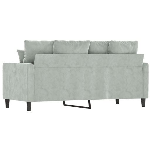 Sofá de 2 lugares - Sofá fixo 140 cm veludo cinza-claro