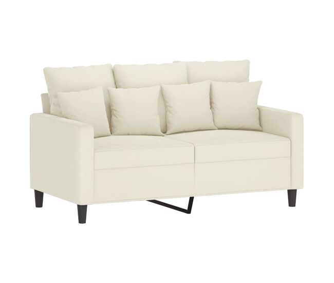 Sofá de 2 plazas - sofá de salón - sofá moderno terciopelo color crema 120 cm