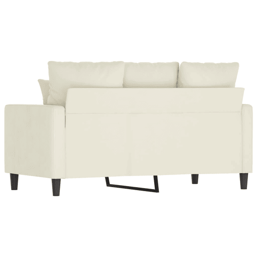 Sofá de 2 lugares - Sofá fixo veludo 120 cm cor creme