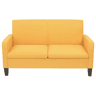 Sofá de 2 lugares - Sofá fixo 135x65x76 cm amarelo