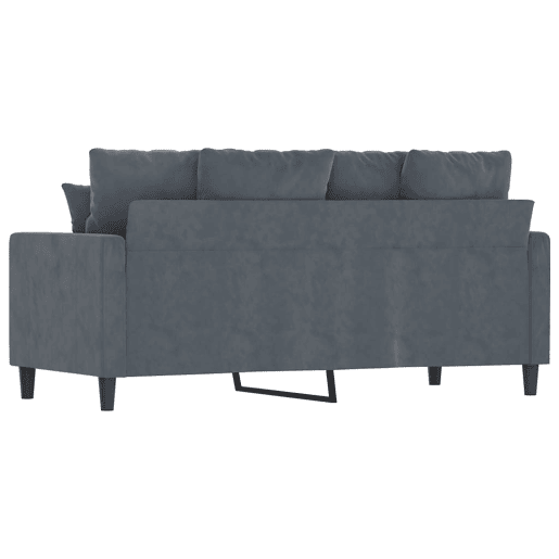 Sofá de 2 lugares - Sofá fixo 140 cm veludo cinza-escuro