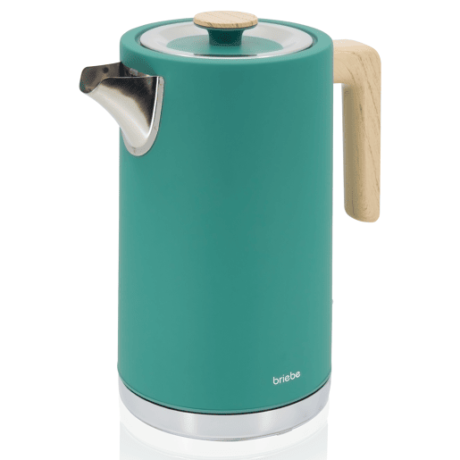 Briebe KT1165GRE Nordic Bollitore Elettrico 1,7L Cordless, Ebollizione Rapida senza BPA, Base 360, 2200, Verde
