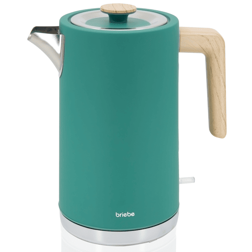 Briebe KT1165GRE Nordic Bollitore Elettrico 1,7L Cordless, Ebollizione Rapida senza BPA, Base 360, 2200, Verde