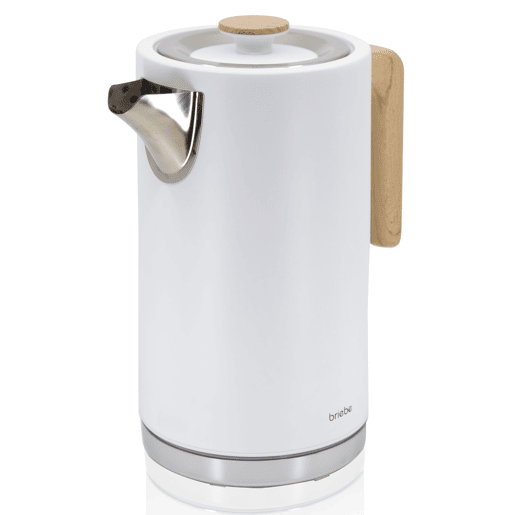 Briebe KT1165WHT Nordic Chaleira Elétrica 1,7 L Sem BPA, Base 360°, Controlador Strix, Desligamento Automático, 2200, Branco