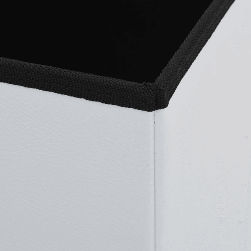 vidaXL Bancos de arrumação dobráveis 2 pcs couro artificial branco vidaXL Bancos de arrumação dobráveis 2 pcs couro artificial branco