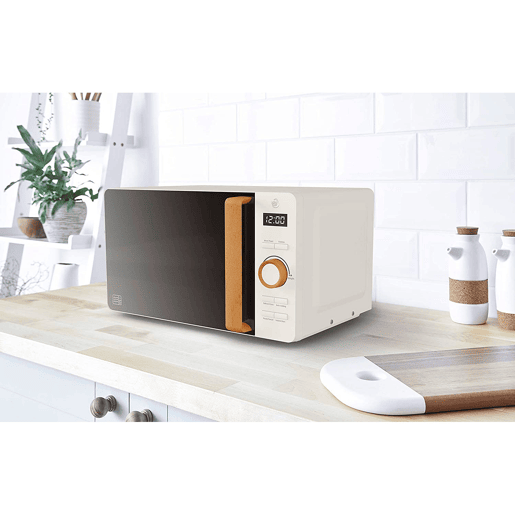 SWAN SM22036WHTNEUN Micro-ondas 20L,6 níveis de Funcionamento, Temporizador 30 min, Modo Degelo, design moderno, Cabo de Efeito Madeira, 800, Branco