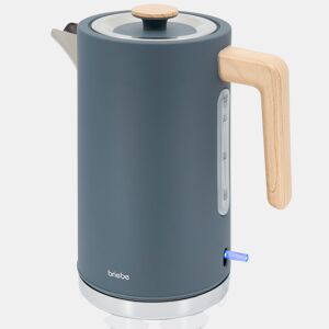 Briebe KT1165GRY Nordic Chaleira Elétrica 1,7 L Sem BPA, Base 360°, Controlador Strix, Desligamento Automático, 2200, Cinza