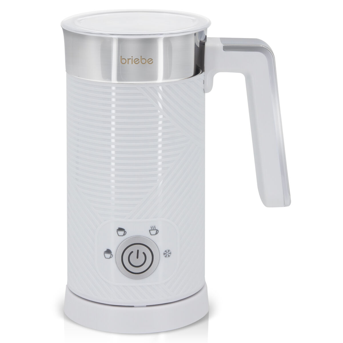 Briebe mf1172wht elegance espumador leche eléctrico calentador espuma fría/caliente 130ml leche caliente 300ml, 500, blanco