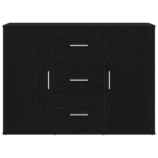 vidaXL Aparador 91x29,5x65 cm derivados de madeira carvalho preto