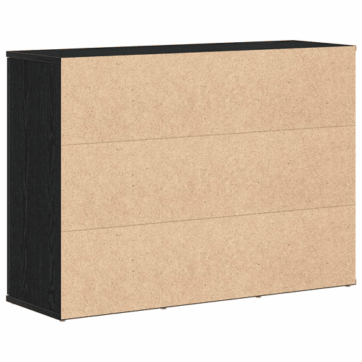 vidaXL Aparador 91x29,5x65 cm derivados de madeira carvalho preto