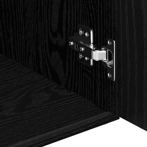 vidaXL Aparador 91x29,5x65 cm derivados de madeira carvalho preto