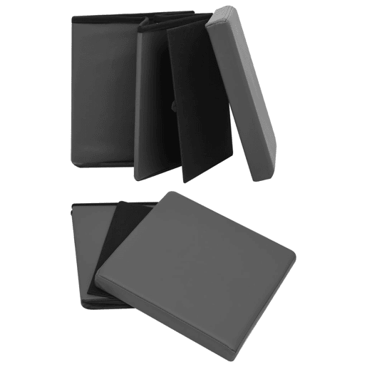 vidaXL Bancos de arrumação dobráveis 2 pcs PVC cinzento vidaXL Bancos de arrumação dobráveis 2 pcs PVC cinzento
