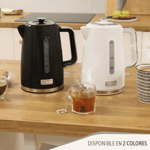 Briebe KT1168WHT Elegance Chaleira Elétrica 1,7 L Sem BPA, Base 360°, Controlador Strix, Desligamento Automático, 2200, Branco