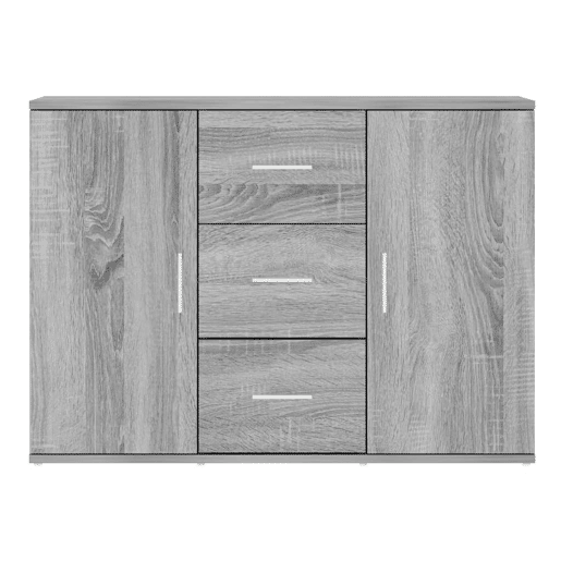 vidaXL Aparador 91x29,5x65 cm derivados de madeira cinzento sonoma