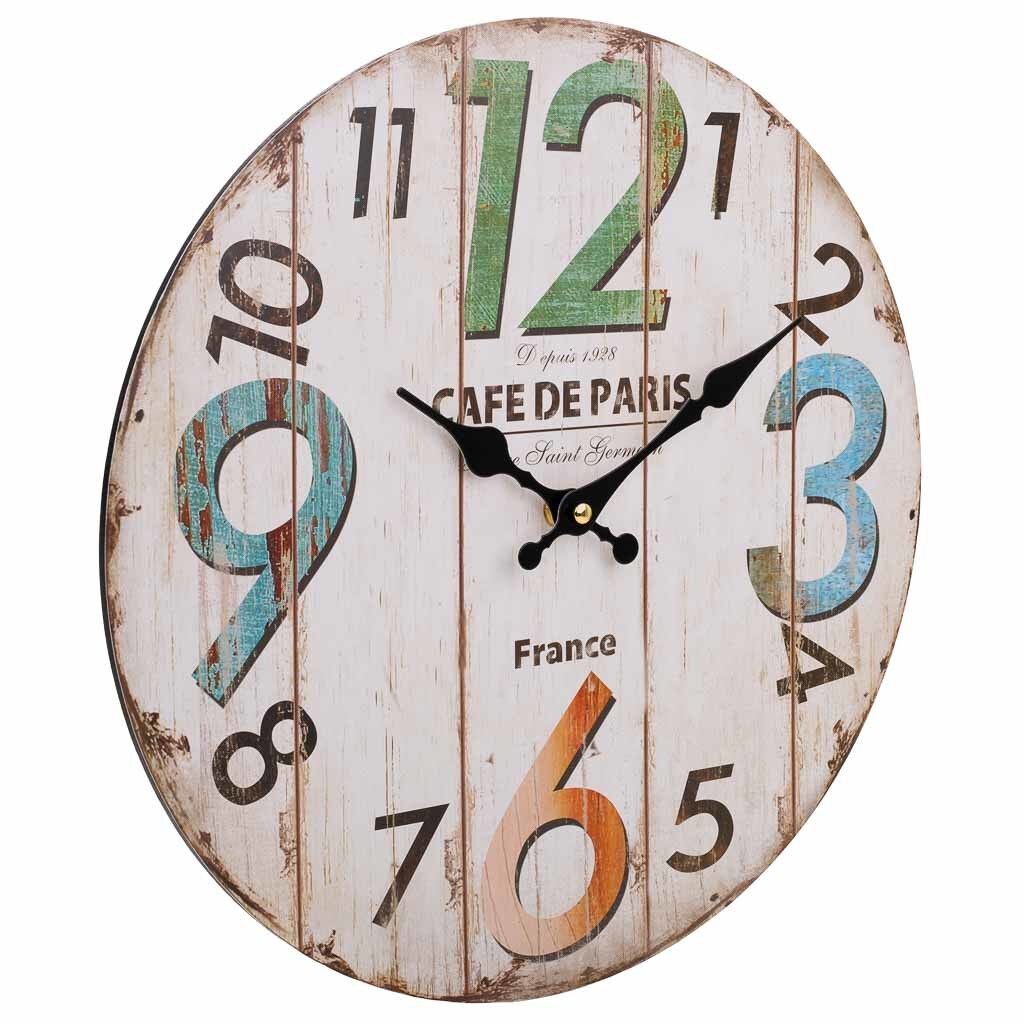 Reloj de pared de madera