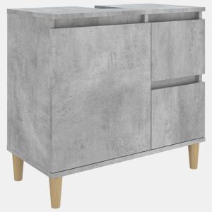 vidaXL Armário WC 65x33x60 cm derivados de madeira cinzento cimento