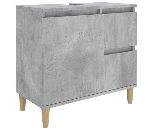 Vidaxl armario de baño madera contrachapada gris hormigón 65x33x60 cm