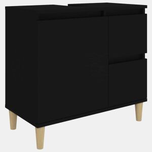vidaXL Armário de casa de banho 65x33x60cm derivados de madeira preto