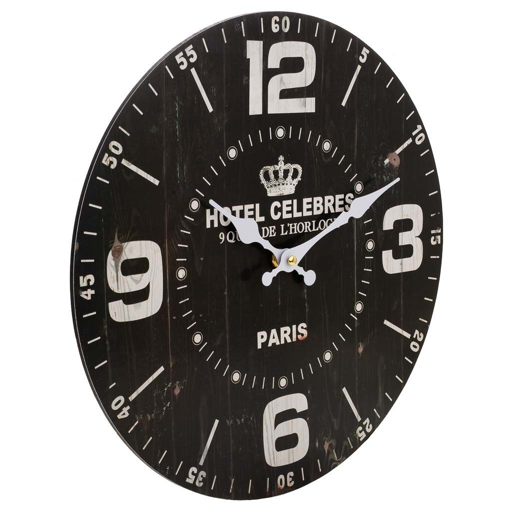 Reloj de pared de madera