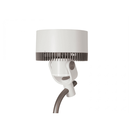 Ventilador de chão com motor DC e luz ambiente. Com função ECO (regula a velocidade em função da temperatura), temporizador até 9h e movimento 3D. Comando tátil e controlo remoto.