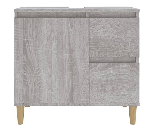 Vidaxl armario de baño madera contrachapada gris sonoma 65x33x60 cm