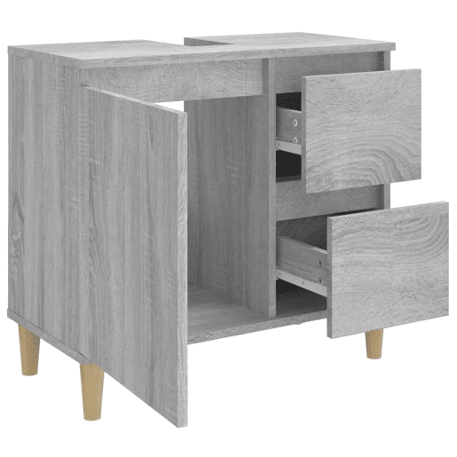 vidaXL Armário WC 65x33x60 cm derivados de madeira sonoma cinzento vidaXL Armário WC 65x33x60 cm derivados de madeira sonoma cinzento