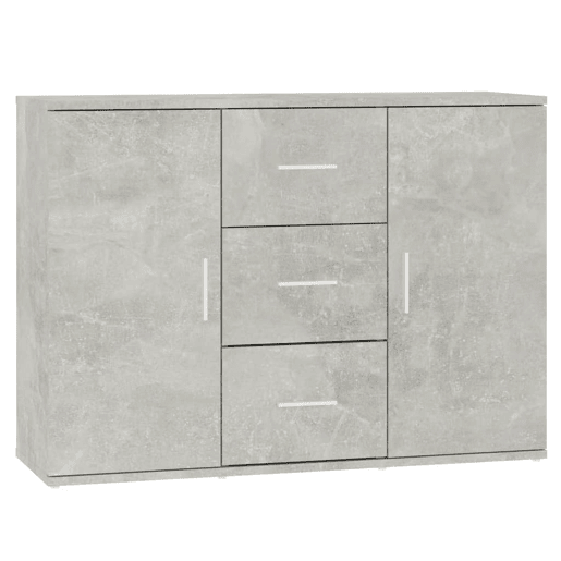 vidaXL Aparador 91x29,5x65 cm derivados de madeira cinza cimento