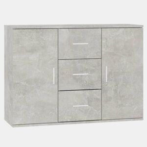 vidaXL Aparador 91x29,5x65 cm derivados de madeira cinza cimento
