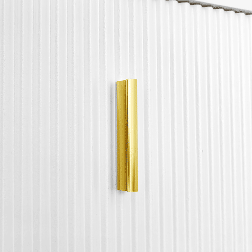 Aparador moderno - 2 portas com prateleiras reguláveis e 2 gavetas - Branco