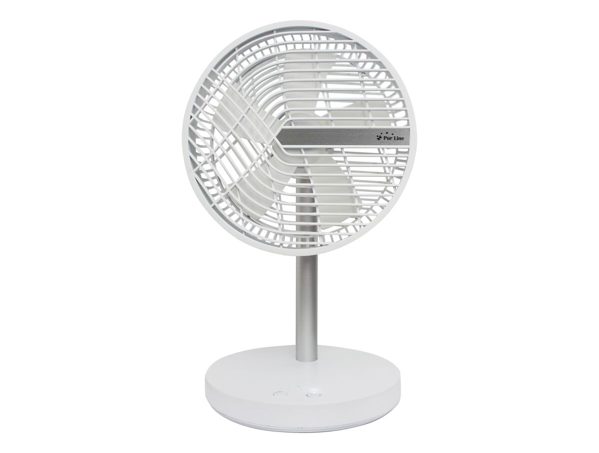 Ventilador de sobremesa con batería de litio recargable