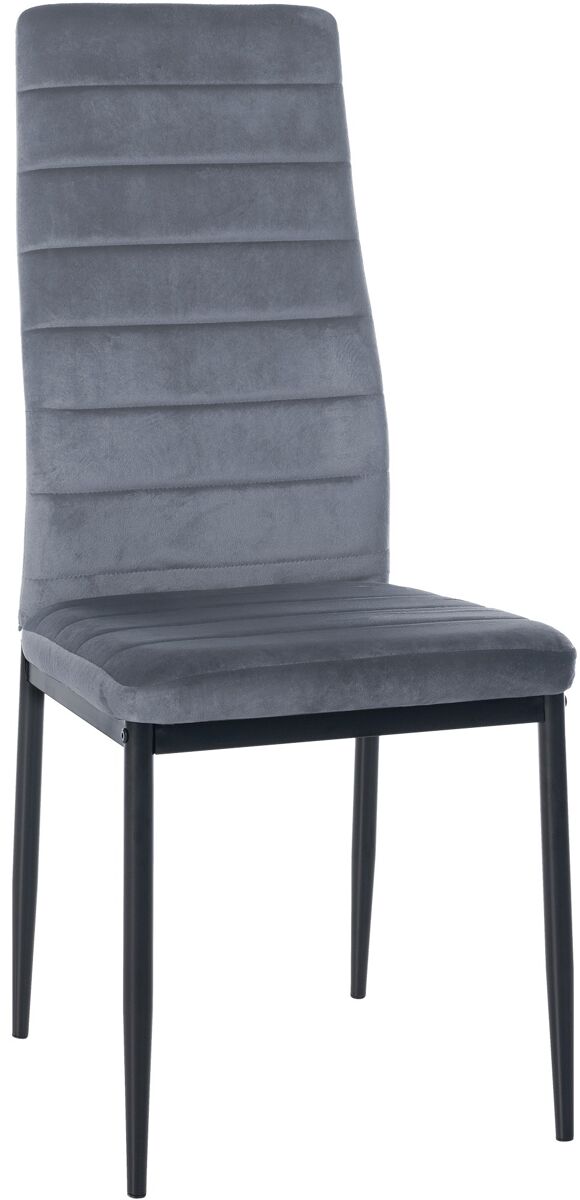 Silla de comedor mayfair terciopelo gris claro 40x41.5x99 cm