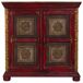 Aparador de madera tallada artesanal rojo Aparador de madera tallada artesanal rojo Rojo