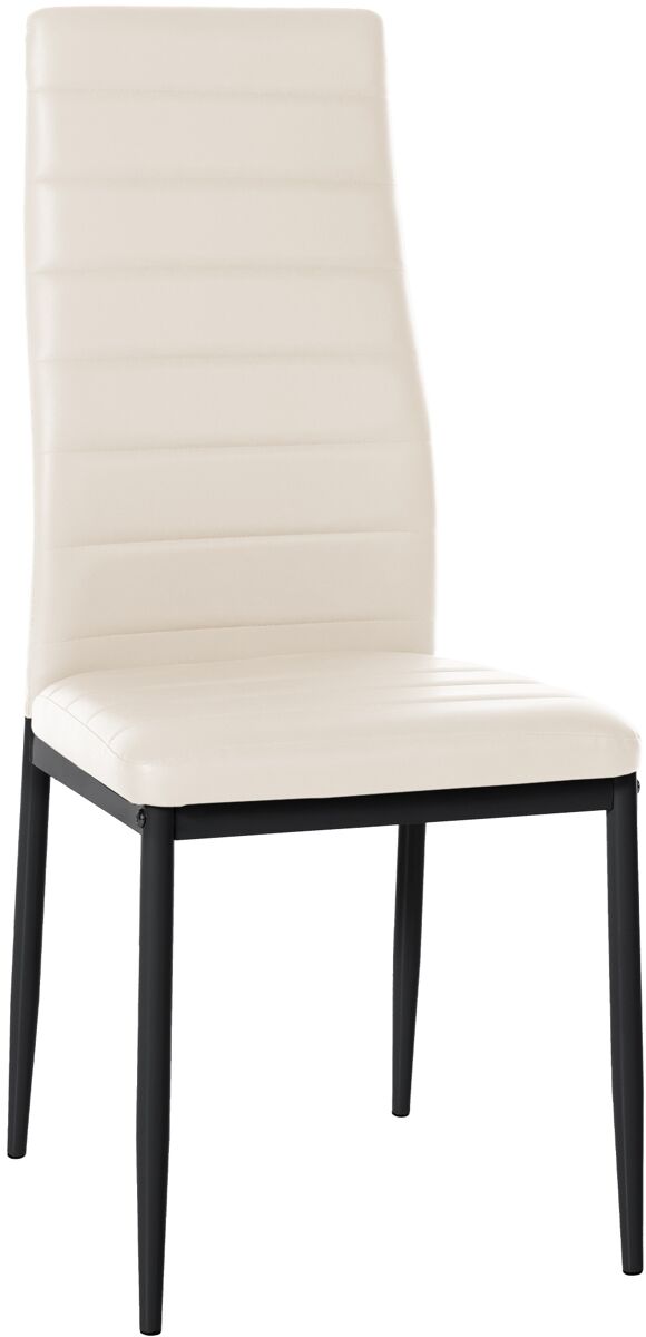 Silla de comedor mayfair simil cuero crema 40x41.5x99 cm