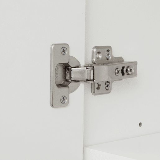 Armário expositor com 2 portas e 2 gavetas e LED - Altura 180cm - Branco