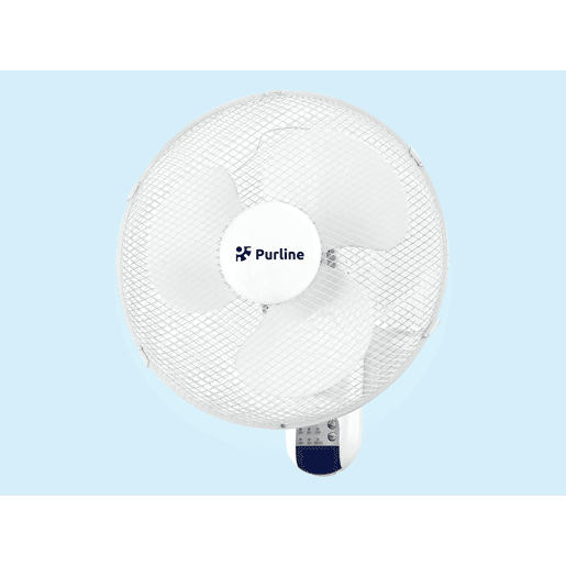 Ventilador de parede digital com controlo. Controlo eletrónico. 50W. 3 velocidades diferentes. Temporizador 7,5h. Oscilação horizontal automática. Controlo remoto.
