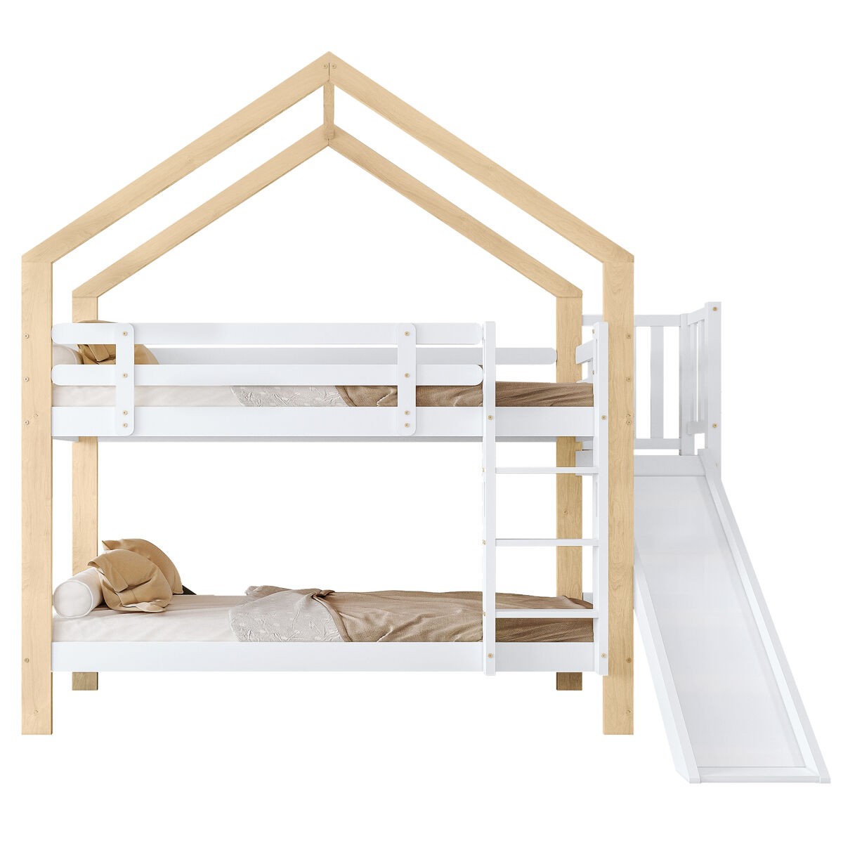 Litera cabaña infantil de madera maciza