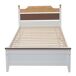 Cama individual de madera de pino y mdf Cama individual de madera de pino y mdf Blanco