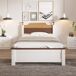 Cama individual de madera de pino y mdf Cama individual de madera de pino y mdf Blanco