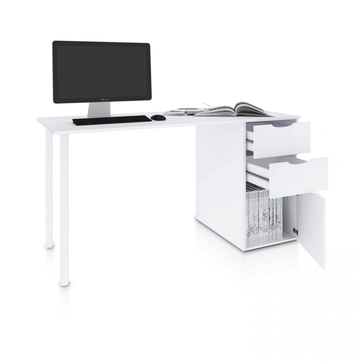 Mesa de escrita Luma Artik White (Branco mate) 138 x 74 x 60 cm