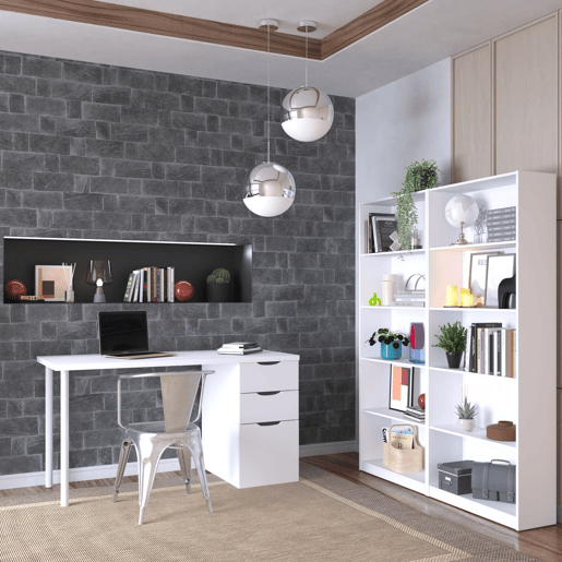 Mesa de escrita Luma Artik White (Branco mate) 138 x 74 x 60 cm