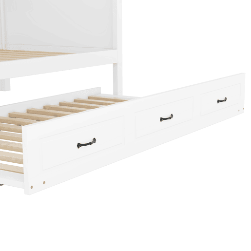 Divã 90x200cm com LED e tomadas - com cama com gavetão 90x190cm - Branco Divã 90x200cm com LED e tomadas - com cama com gavetão 90x190cm - Branco