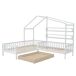 Cama cabaña infantil de madera maciza con 1 cajón 209x243 Cama cabaña infantil de madera maciza con 1 cajón 209x243 Blanco