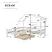 Cama cabaña infantil de madera maciza con 1 cajón 209x243 Cama cabaña infantil de madera maciza con 1 cajón 209x243 Blanco
