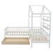 Cama cabaña infantil de madera maciza con 1 cajón 209x243 Cama cabaña infantil de madera maciza con 1 cajón 209x243 Blanco
