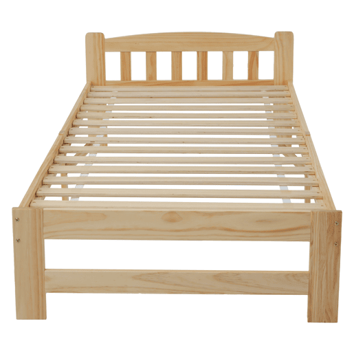 Cama de solteiro de madeira maciça 90x200cm,natural