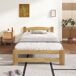Cama individual de madera maciza Cama individual de madera maciza Natural