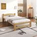 Cama individual de madera maciza Cama individual de madera maciza Natural