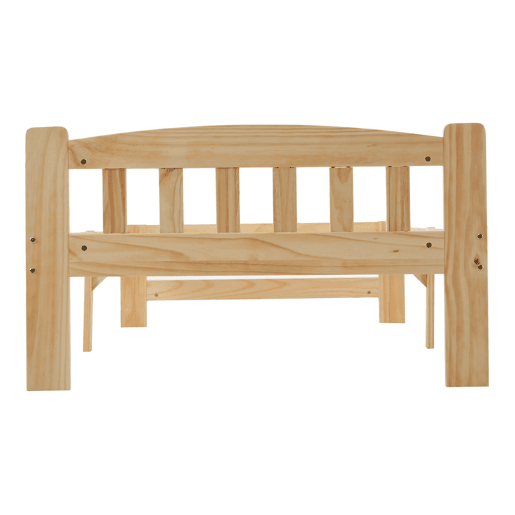 Cama de solteiro de madeira maciça 90x200cm,natural